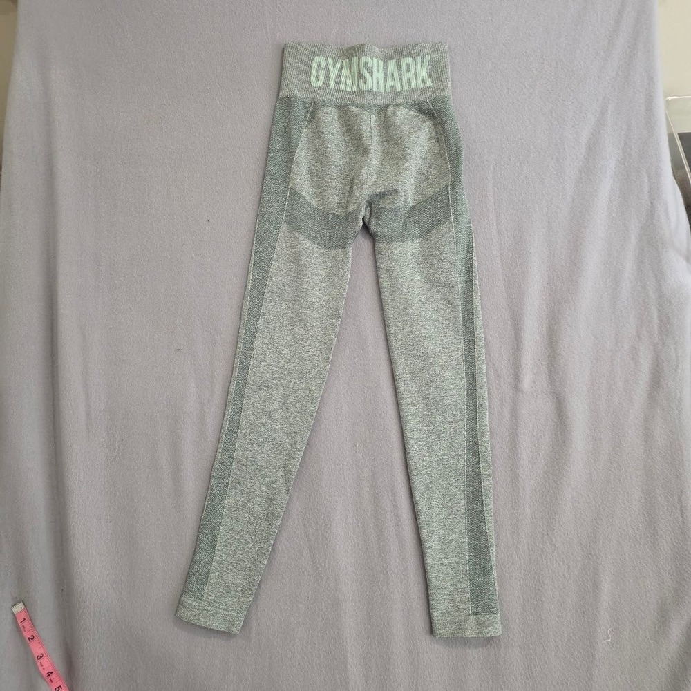 Gymshark Vital Seamless 2.0 Leggings Sage Green Marl High Waisted XS B1A2Q